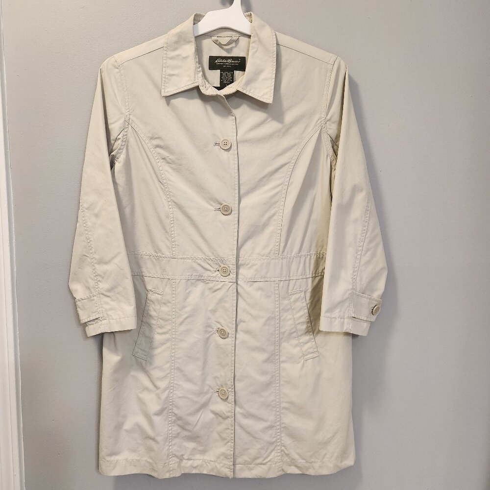Eddie Bauer Khaki Utility Jacket Women’s Size L‎ Casual Outdoorsy Neutral